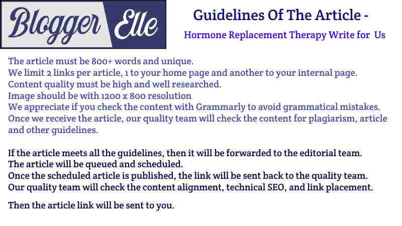 Hormone Replacement Therapy Write For Us