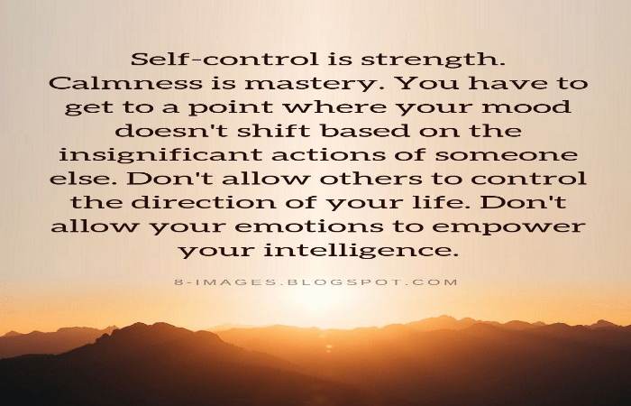 The Benefits of Self-Control and Calmness