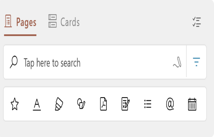 Microsoft Ink’s Search with filter