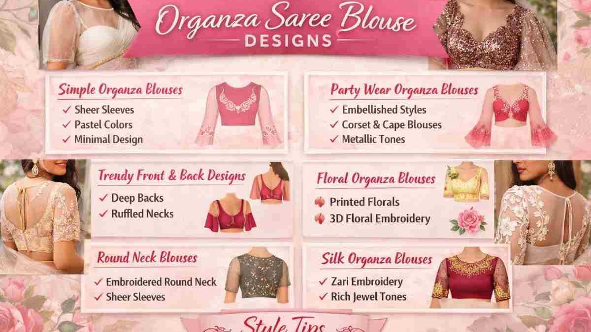 Organza Saree Blouse Designs: A Complete Style Guide