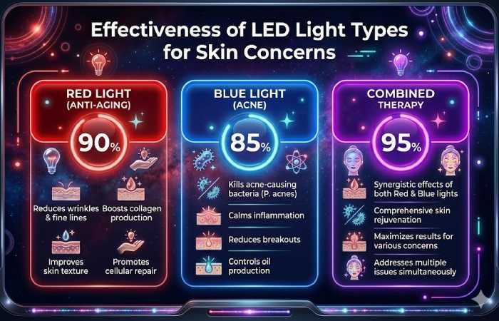 red light vs blue light therapy