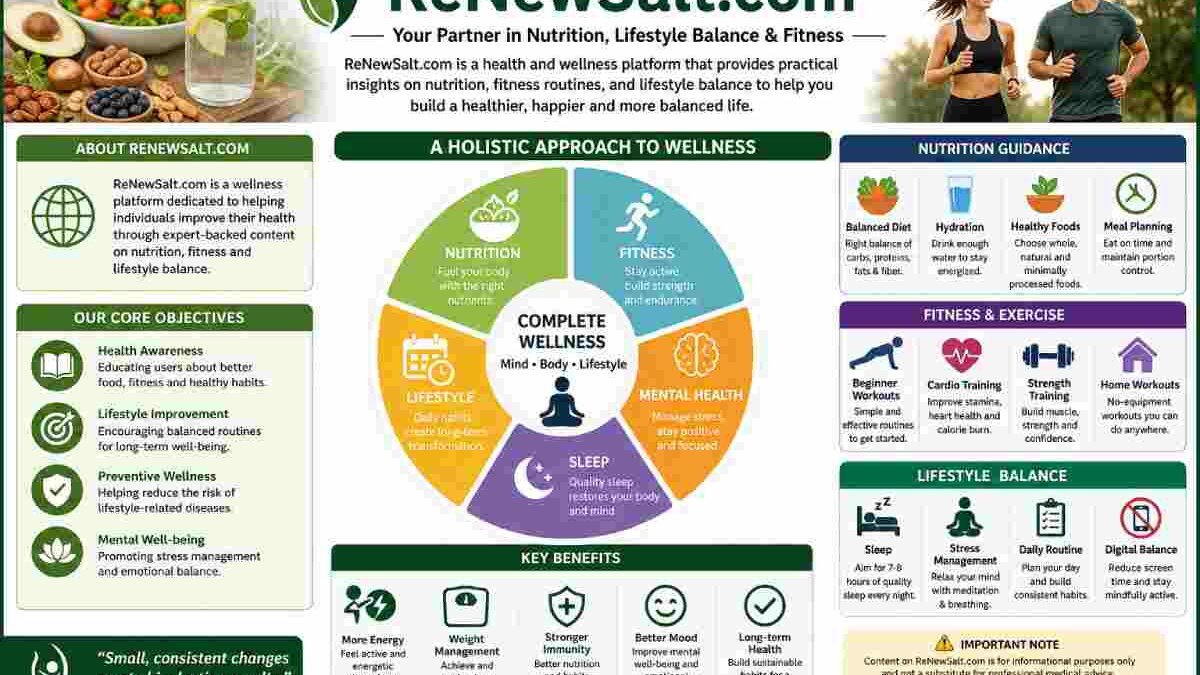 ReNewSalt.com: Complete Guide to Nutrition, Lifestyle Balance & Fitness